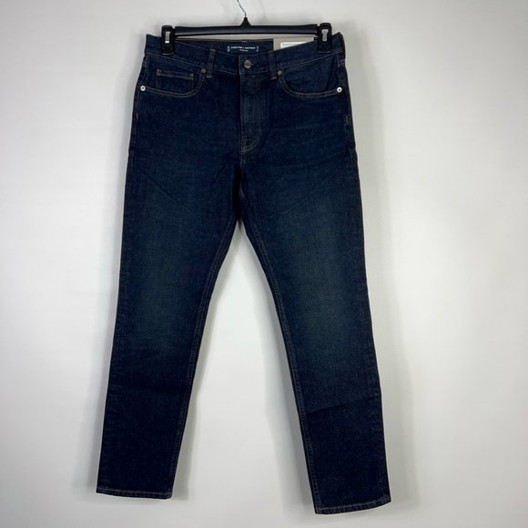 Everlane Uniform Mens The Slim Jeans Blue Stretch Dark Wash Denim 31 X 30 New